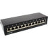 Фото #1 товара InLine Patch Panel Cat.6A table / wall assembly 12 Port black RAL9005
