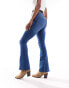 Noisy May Sallie high waisted flared jeans in mid wash