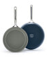 Фото #2 товара GP5 Hard Anodized Healthy Ceramic Nonstick 2-Piece Fry pan Set, 9.5" and 11"