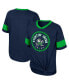 Big Girls Navy Notre Dame Fighting Irish Tomika Tie-Front V-Neck T-shirt