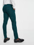 Фото #9 товара ASOS DESIGN skinny suit trousers in crosshatch in green