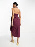 Фото #4 товара ASOS DESIGN washed halter cut out midi dress with tie waist in dusty purple