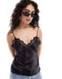 Фото #2 товара ASOS DESIGN lace trim cami in black