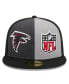 Фото #3 товара Men's Gray, Black Atlanta Falcons 2023 Sideline 59FIFTY Fitted Hat