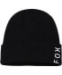 Фото #1 товара Women's Black Wordmark Cuffed Knit Hat