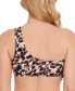 ფოტო #2 პროდუქტის Juniors' Leopard-Print One-Shoulder Bikini Top, Created for Macy's