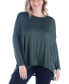 ფოტო #1 პროდუქტის Women's Plus Size Oversized Long Sleeves Dolman Top