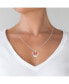 ფოტო #2 პროდუქტის Minnie Mouse Womens Silver Plated Birthstone Shaker Necklace - 18+2''