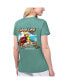 Фото #2 товара Women's Green Philadelphia Eagles Game Time V-Neck T-shirt