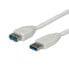 Фото #2 товара VALUE USB 3.0 Cable - A - A - M/F 0.8 m - 0.8 m - USB A - USB B - USB 3.2 Gen 1 (3.1 Gen 1) - Male/Female - Grey