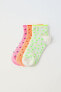 Фото #4 товара Pack of three pairs of fruit print short socks