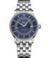 ფოტო #1 პროდუქტის Men's Swiss Automatic Baroncelli Signature Stainless Steel Bracelet Watch 39mm