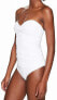Letarte Women's Bandeau One-Piece White Swimsuit size Small 180100