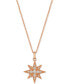 ფოტო #2 პროდუქტის Strawberry & Nude™ Diamond Star Pendant Necklace (1/4 ct. t.w.) in 14k Gold or Rose Gold
