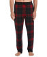 Фото #1 товара Men's Deluxe Touch Knit Plaid Pajama Pant