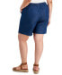 Фото #2 товара Plus Size Chambray Drawstring Pull-On Shorts, Created for Macy's