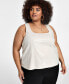 Trendy Plus Size Sequined Tank Top