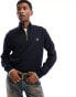 Фото #1 товара Fred Perry half zip sweatshirt in navy