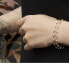Stylish gold-plated bicolor bracelet AGB605