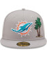 ფოტო #3 პროდუქტის Men's Gray Miami Dolphins City Describe 59Fifty Fitted Hat