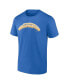 Фото #2 товара Men's Powder Blue Los Angeles Chargers Chrome Dimension T-shirt