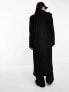 4th & Reckless Tall formal longline wool look coat in black