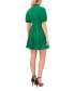 Фото #2 товара Платье женское CeCe с коротким рукавом, V-образным вырезом, пышной юбкой "Baby Doll"