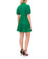 ფოტო #2 პროდუქტის Women's Short Sleeve Tiered V-Neck Baby Doll Dress