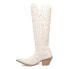 Dingo Honkytonk Honey Rhinestone Snip Toe Cowboy Womens White Casual Boots DI16