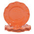 Perlette Coral Melamine 4-Pc. Dinner Plate Set