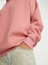 ASOS DESIGN – Oversize-Sweatshirt aus Neopren in staubigem Rosa