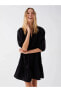 Фото #2 товара LCW Vision Bağlamalı Yaka Düz Balon Kollu Kadın Elbise