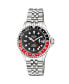ფოტო #1 პროდუქტის Men's Wall Street Silver-Tone Ion Plating Swiss Automatic Bracelet Watch 43 mm
