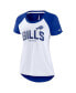 Фото #2 товара Women's White, Heather Scarlet Buffalo Bills Back Slit Lightweight Fashion T-shirt