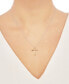 ფოტო #2 პროდუქტის Diamond Accent Cross Pendant in 14k Yellow Gold over Sterling Silver