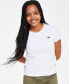 ფოტო #2 პროდუქტის Women's The Perfect Crewneck Cotton T-Shirt