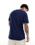 Фото #4 товара adidas Originals unisex trefoil graphic t-shirt in navy