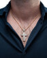 ფოტო #2 პროდუქტის Men's Cross 22" Pendant Necklace (1 ct. t.w.) in 14k Gold-Plated Sterling Silver Or Sterling Silver