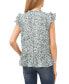Фото #2 товара Women's Printed Ruffle Trimmed Tie-Neck Blouse