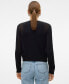 Women's Tara Button-Up Cable-Knit Cardigan Sweater Черный, XS - фото #8