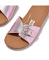 Фото #4 товара FitFop Women's iQushion Adjustable Buckle Metallic-Leather Slides