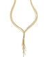 Фото #1 товара Macy's diamond Tassel Lariat Necklace (1/4 ct. t.w.) in 14k Gold-Plated Sterling Silver