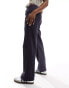 Фото #2 товара Wednesday's Girl straight leg linen look trousers in charcoal grey