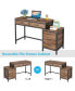 Фото #4 товара Desk with 5 Drawers, Computer Table, PC Table with Switchable Chest of Drawers, Printer Stand, Wooden Desk Table for Office, Living Room, Home, 130 x 45 x 82 cm