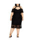 Фото #1 товара Plus Size Pippa Cold Shoulder Lace Dress