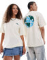 Фото #2 товара The North Face Globe back print oversized t-shirt in off white