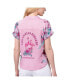 ფოტო #3 პროდუქტის Women's Pink Atlanta Braves Stadium Tie-Front Button-Up Shirt