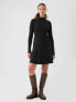 Фото #1 товара Mockneck Rib Mini Sweater Dress