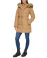 Фото #6 товара Women's Faux-Fur-Trim Hooded Puffer Coat, Created for Macy's