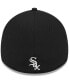 Men's Black Chicago White Sox Top Visor 39THIRTY Flex Hat